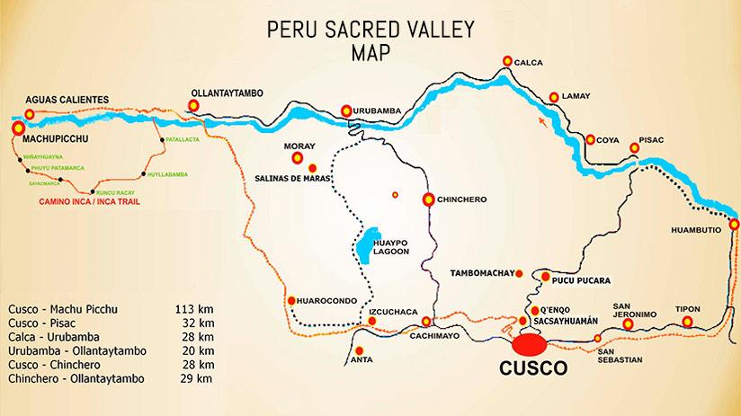 map of cusco and sacred valley